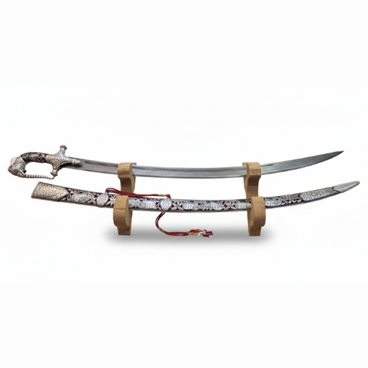 Sword Elephant Face Silver Plated Handle And Cover