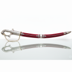 Sword Silver Plated Handle and Silver Work On Cover (Lion-Rabbit Handle)