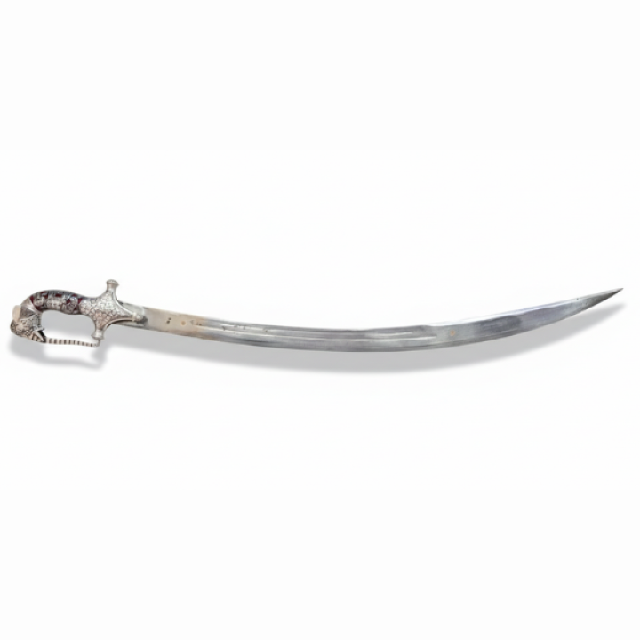 Sword Elephant Face Silver Plated Handle And Cover