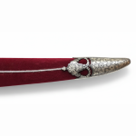 Sword Silver Plated Handle and Silver Work On Cover (Lion-Rabbit Handle)