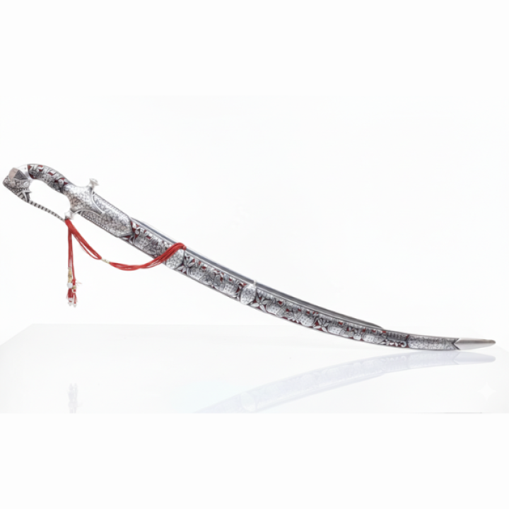 Sword Elephant Face Silver Plated Handle And Cover